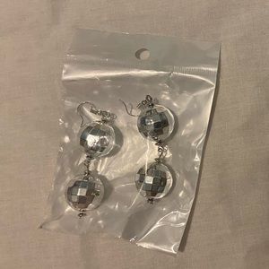 Disco Ball Drop Post Earrings